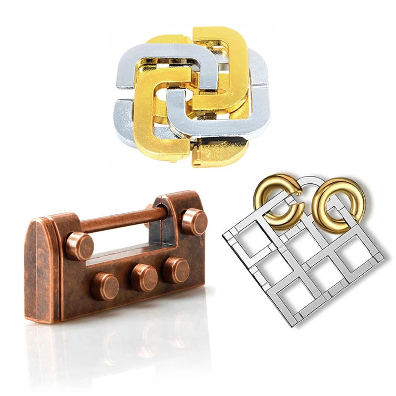 Magisches Metall-Rätsel Puzzle Set 3-teilig Lernspielzeug für Erwachsene Kinder