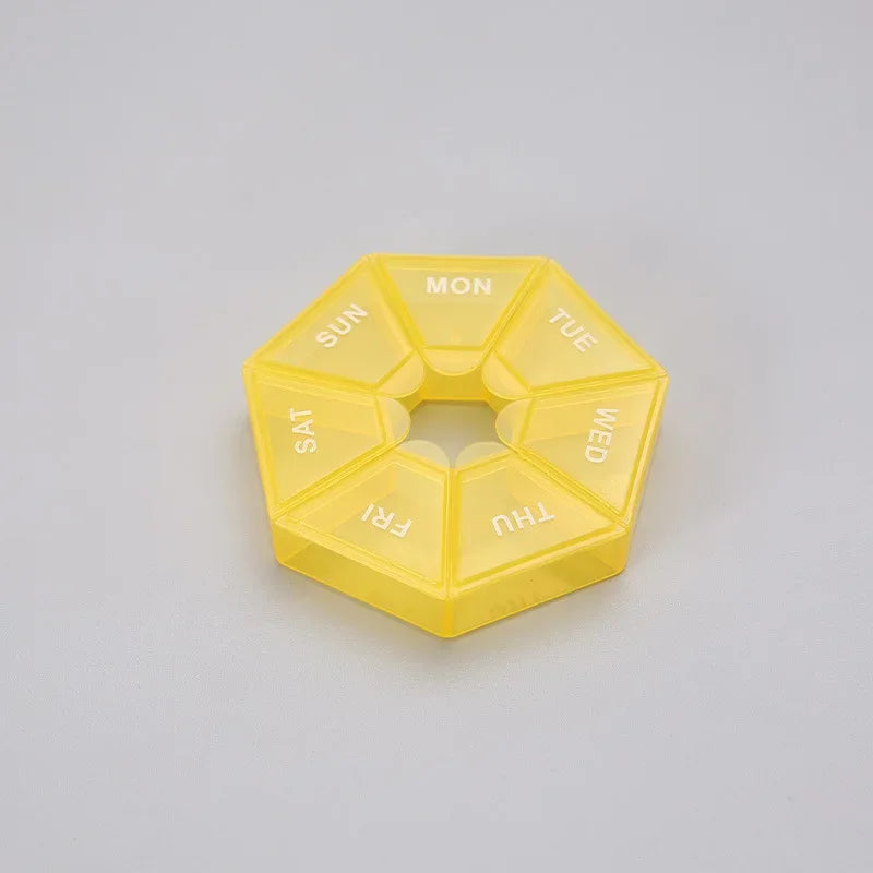 Mini tragbare Vitamin Pillendose 7 Tage Organizer Pillenetui Reise