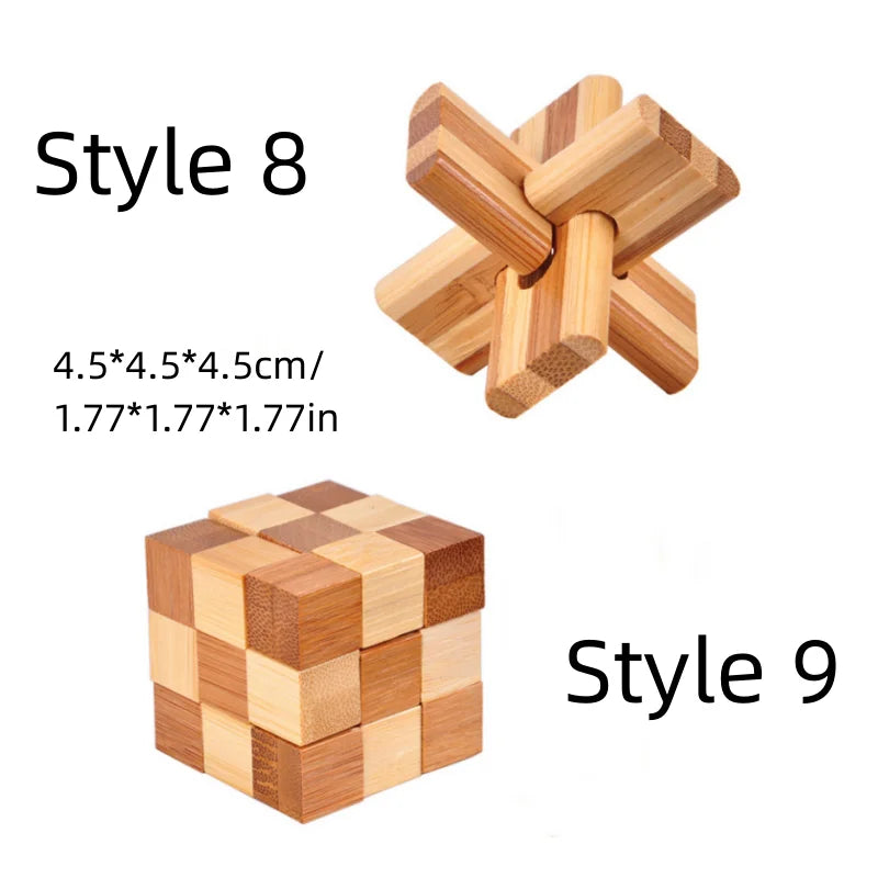 Holz Kong Ming Lock 3D Puzzle Montessori Spielzeug Kinder-Yabubest - Home & More