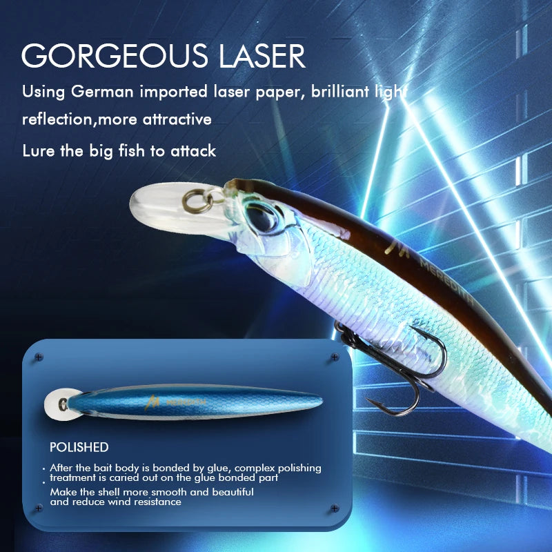 Professioneller schwimmender Wobbler Angelköder Minnow 14g 0,8 bis 1,0 m-Yabubest - Home & More