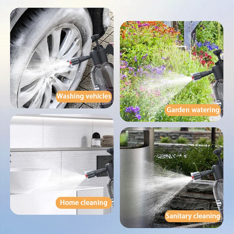 Autowaschschaumsprüher 2 l Handpumpe pneumatische Schaumkanone für Auto