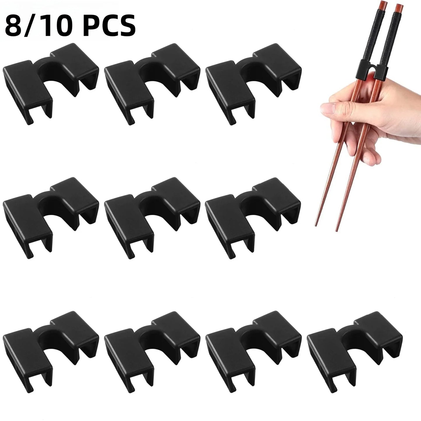 8-10PCS Japanische Essstäbchen Trainer mit Scharnier und Stecker
