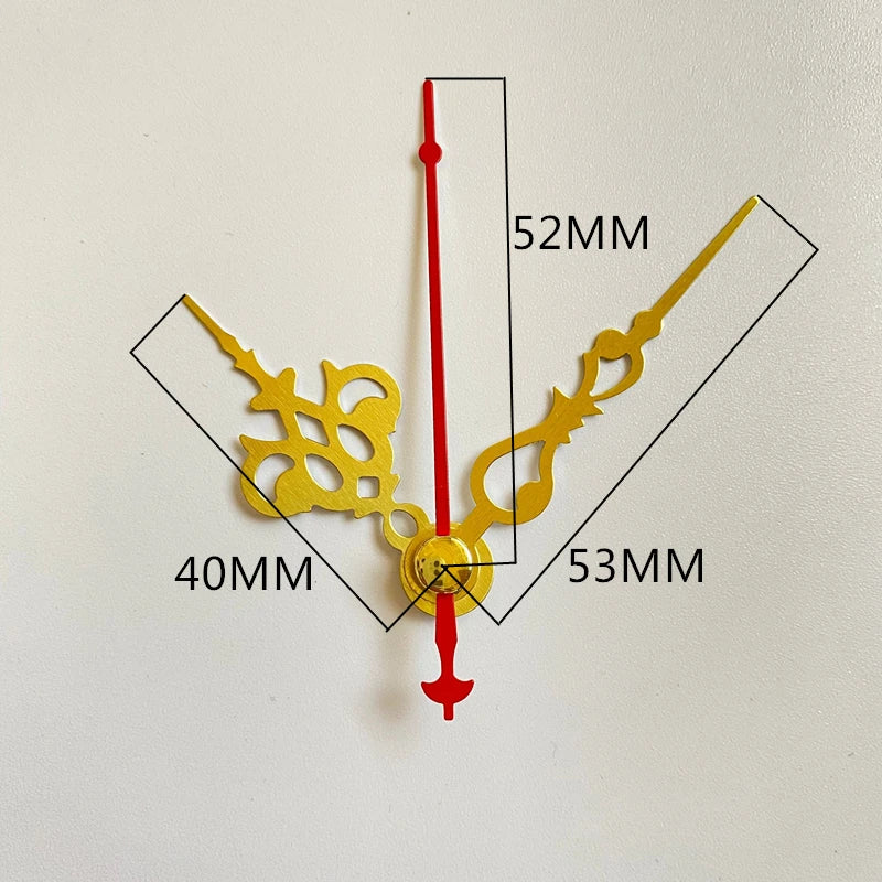 Goldfarbene Wanduhrzeiger für individuelle Heimdekoration