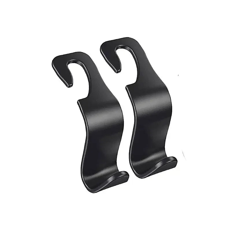 2er Set Universal Auto Kopfstütze Haken Schwarz für Tasche Kleider Organizer
