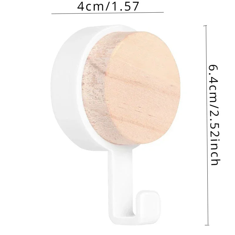 Holz Wandhaken Organizer selbstklebend für Hüte Schals Schlüssel 1-3 Reihen