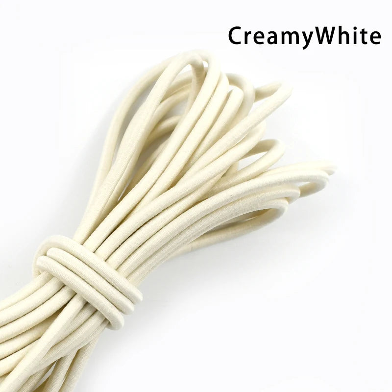 Flexibles 4mm Gummiband für DIY Kleidung, Haarbänder, Nähen