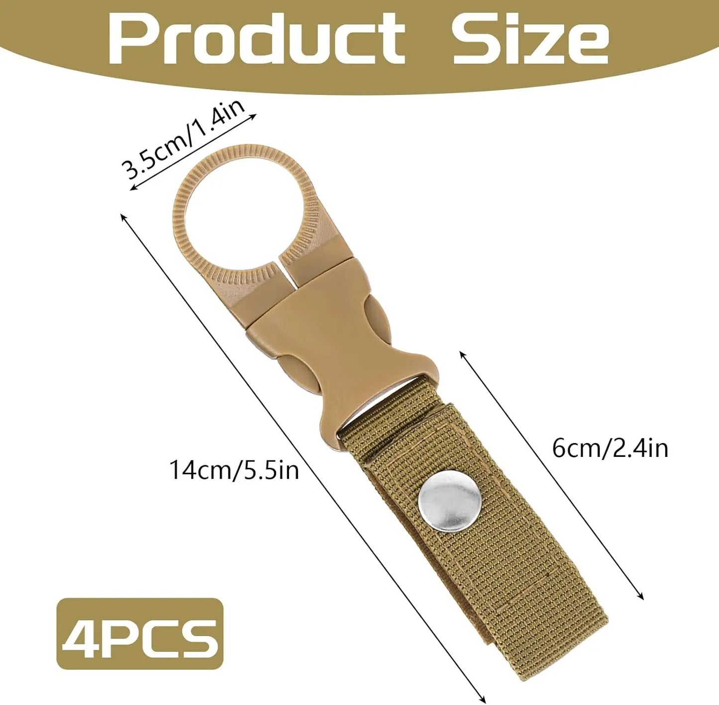 Robuster Nylon-Wasserflaschenhalter mit Clip – Praktisch für Outdoor - Reisen