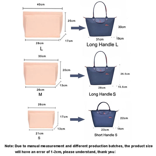 Filz-Einsatztasche als praktischer Organizer für Handtaschen und Reisen - Yabubest - Home & More