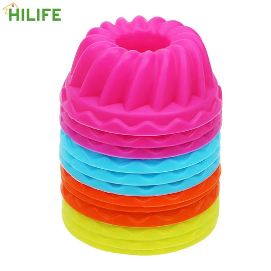 Silikon Backformen Set 12-teilig für Pudding, Cupcake, Muffin und Donut