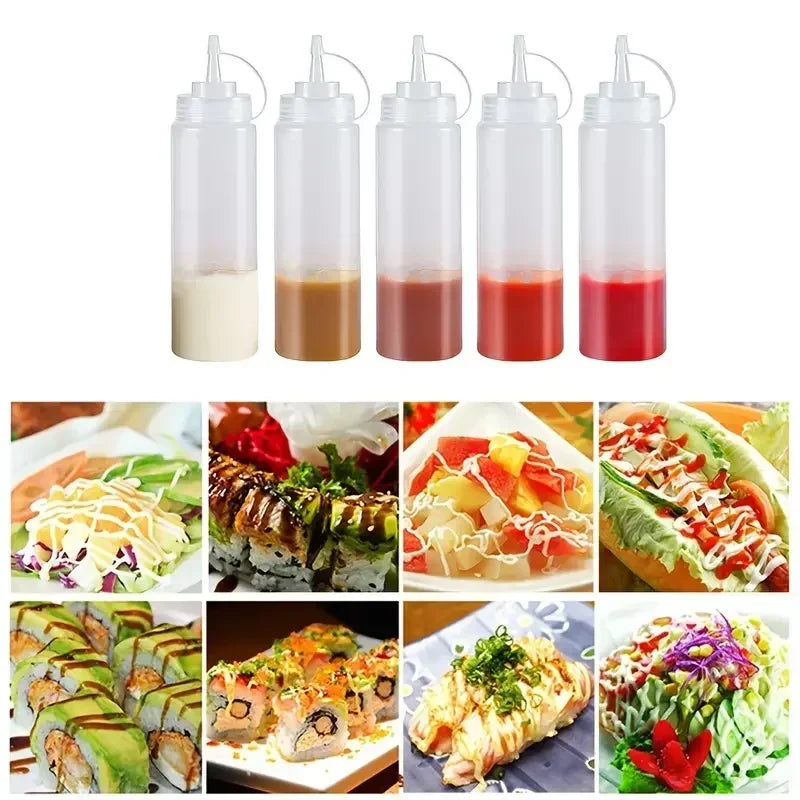 Auslaufsichere Squeeze Flasche für Ketchup Öl Sauce 250-680ml