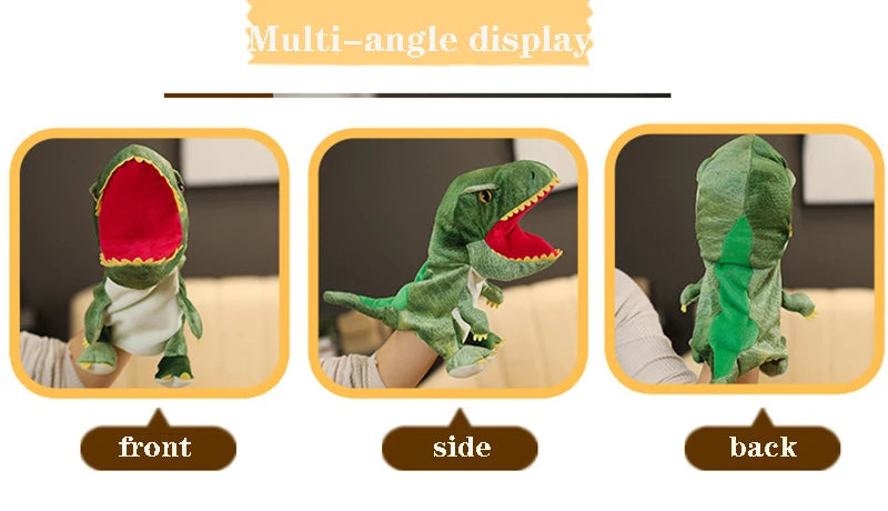 Niedliche Dinosaurier-Handpuppen mit bewegbarem Mund