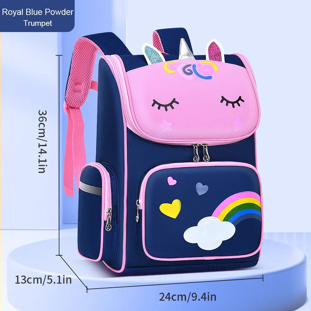 Wasserdichte leichte Schultasche mit Tiermuster für Mädchen Klasse 1–6