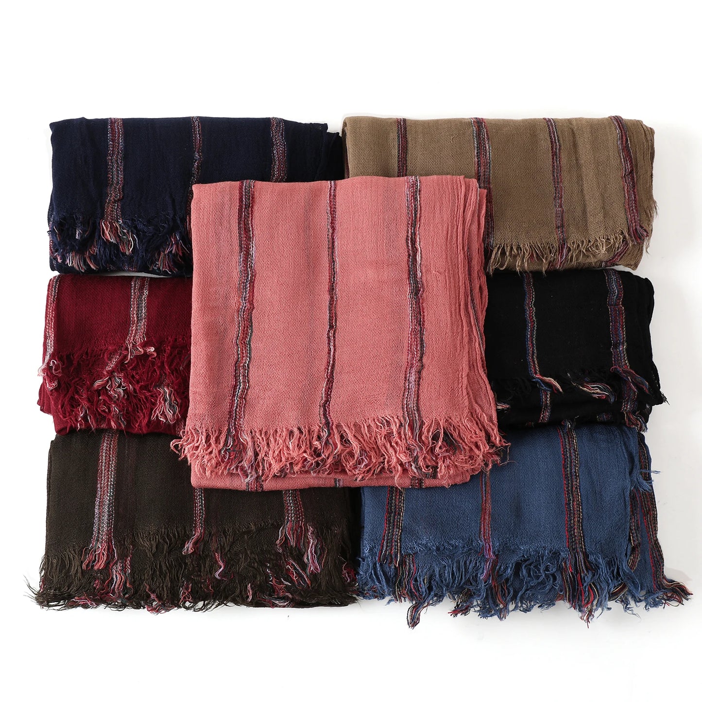 Herren Schal Baumwolle Leinen Patchwork Warm Lang 190x90cm Herbst Winter