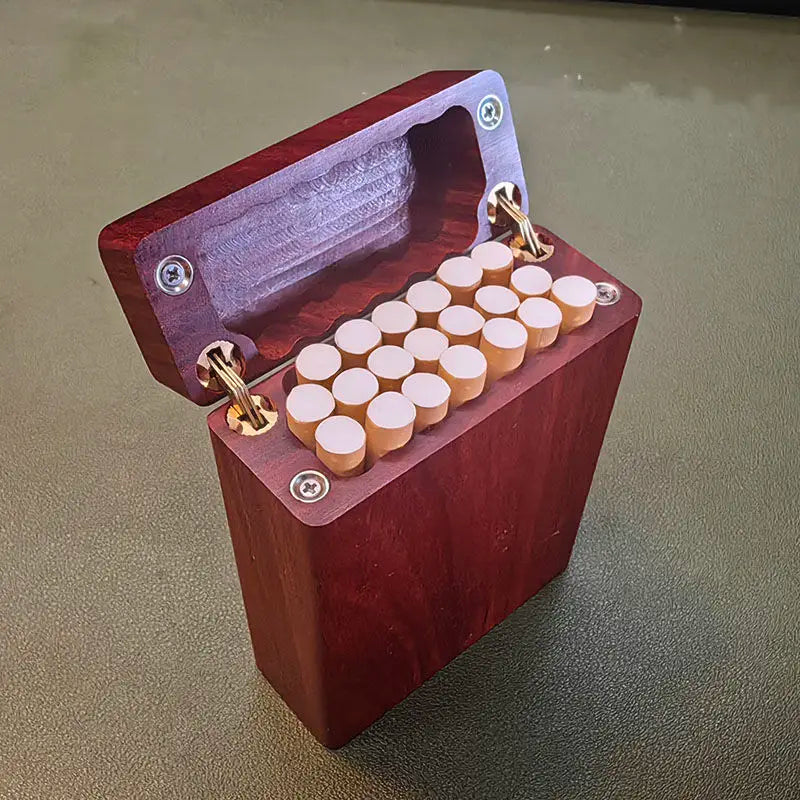 Handgefertigtes ausgehöhltes Sandelholz Zigarettenetui