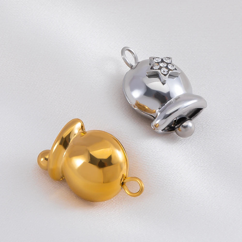 5 Stück Edelstahl Anhänger Gänseblümchen Herz Stern Glocke für Schmuck DIY-Yabubest - Home & More