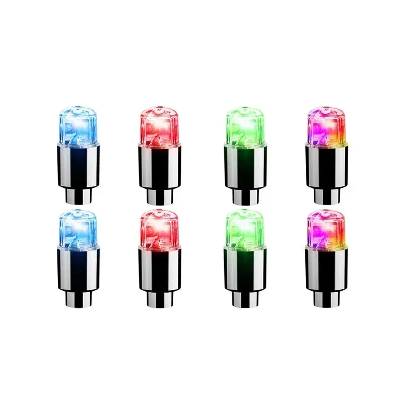 LED Radlichter bunte Reifen Ventilkappen 2 4 8 Stück für Auto Motorrad