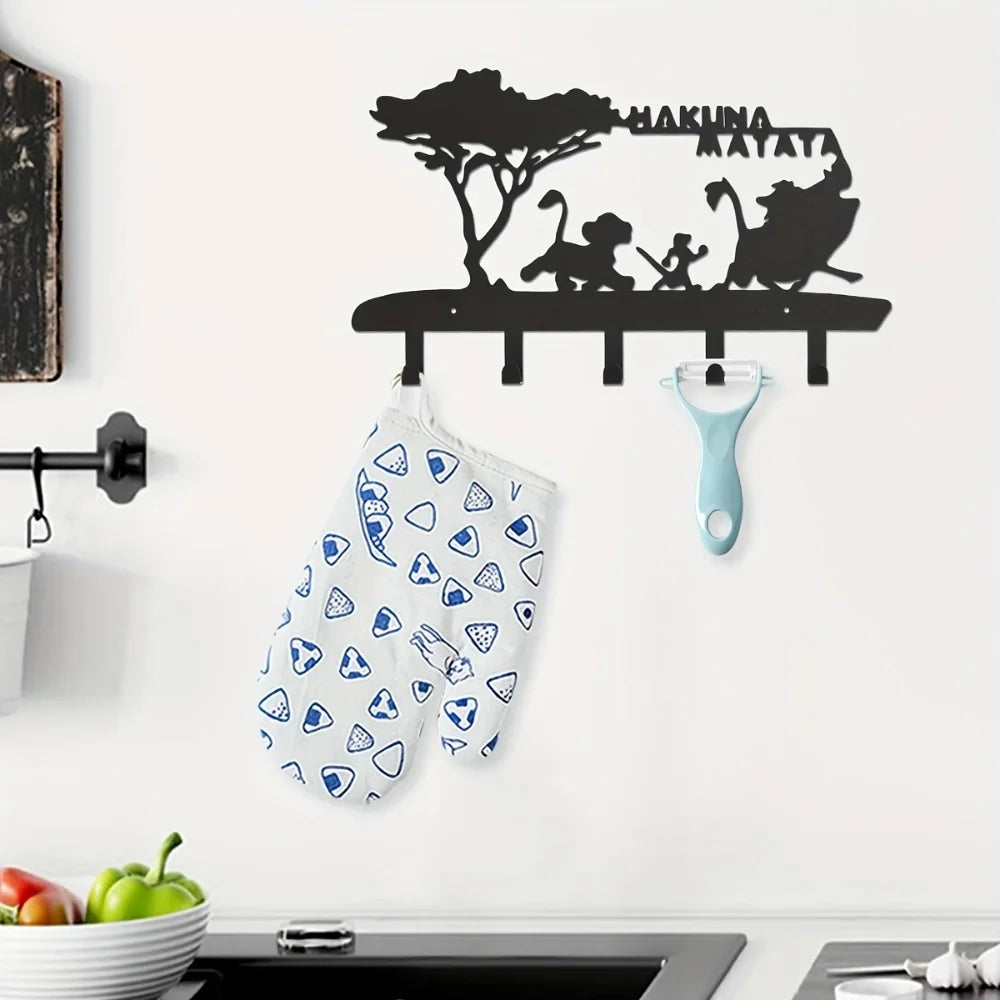 Stilvoller Schlüssel-Organizer aus Metall für Wandmontage