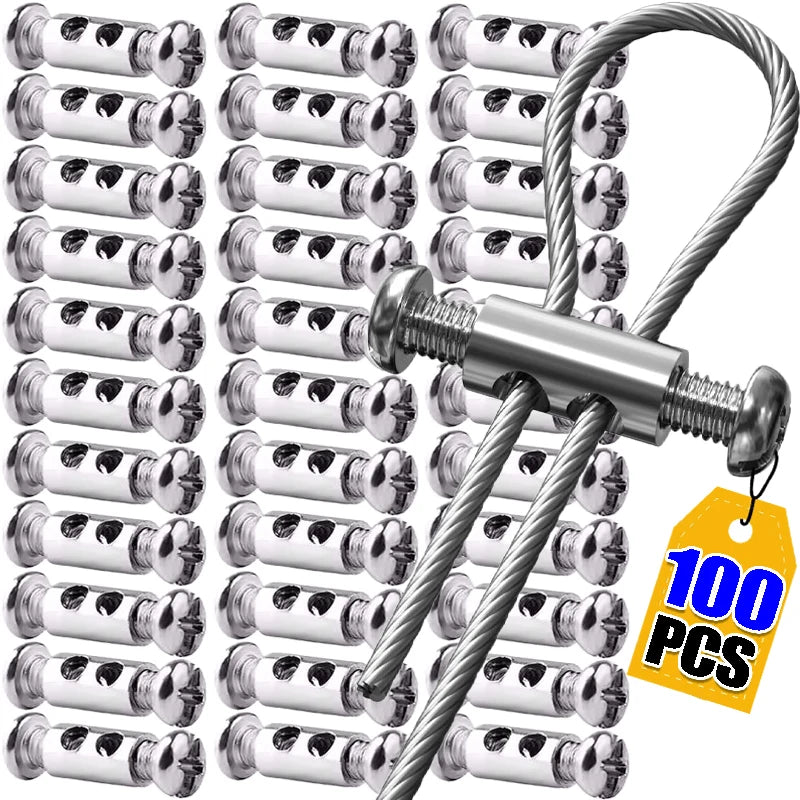 Verstellbare Kupfer-Kabelklemmen 10er Set für Stahldraht 1,2-2,5 mm robust - sicher