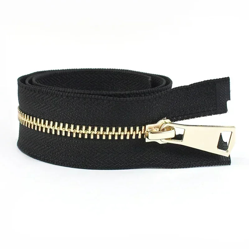 2er Set Metall Reißverschlüsse #5 Auto Lock für Jacken, Taschen, Bekleidung 15-80cm