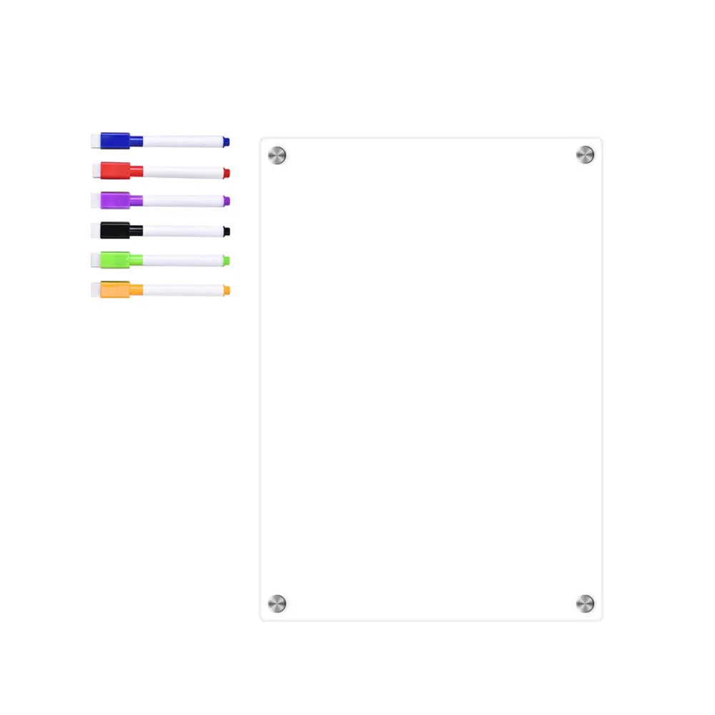 Klarer magnetischer Acryl-Kalender mit 6 Farben – flexibel - wiederverwendbar