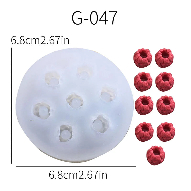 Silikonform Himbeere für DIY Harz Schokolade Kuchen Dekoration Fondant