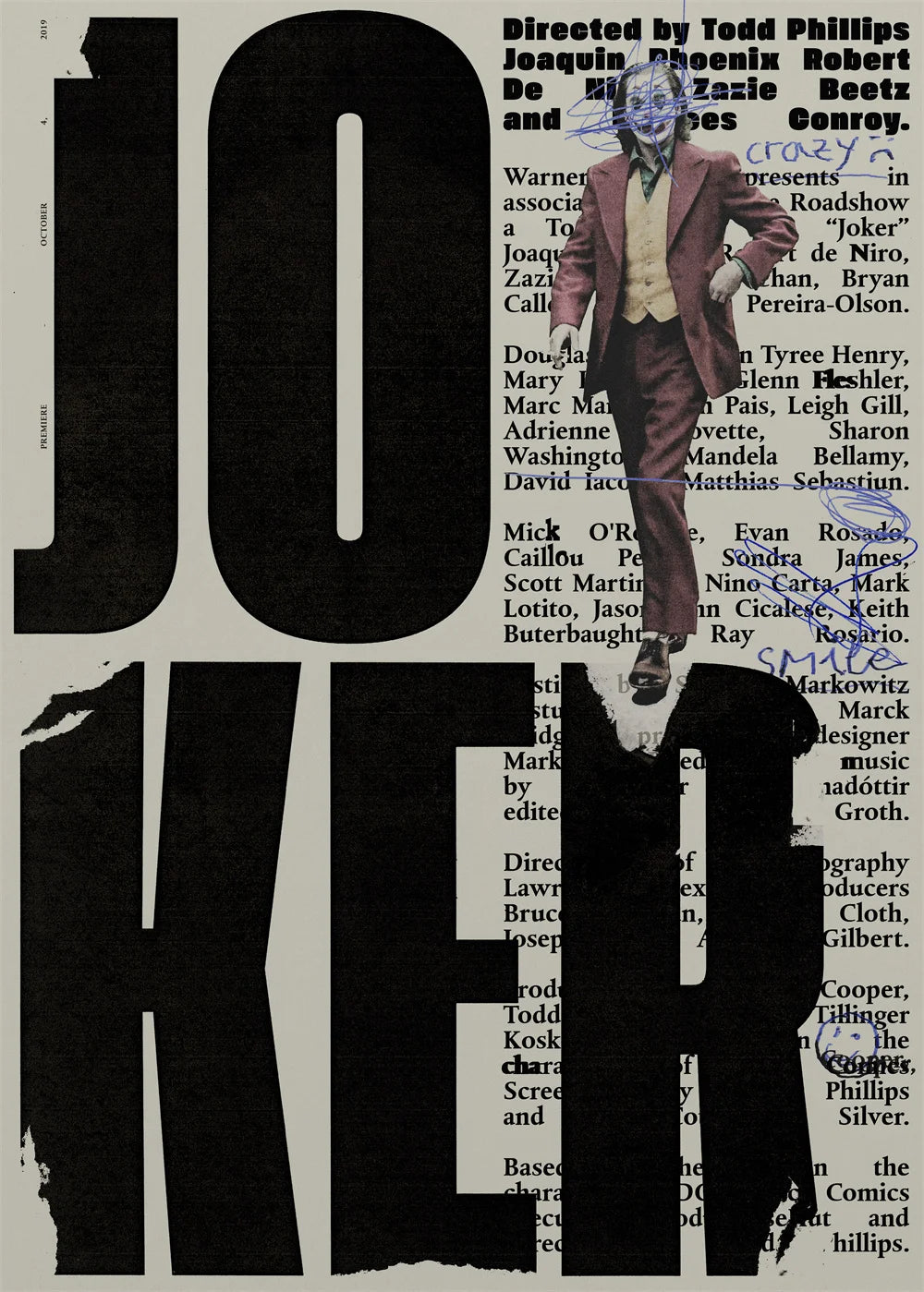 Abstraktes Leinwandgemälde als stilvolle Vintage Wanddekoration