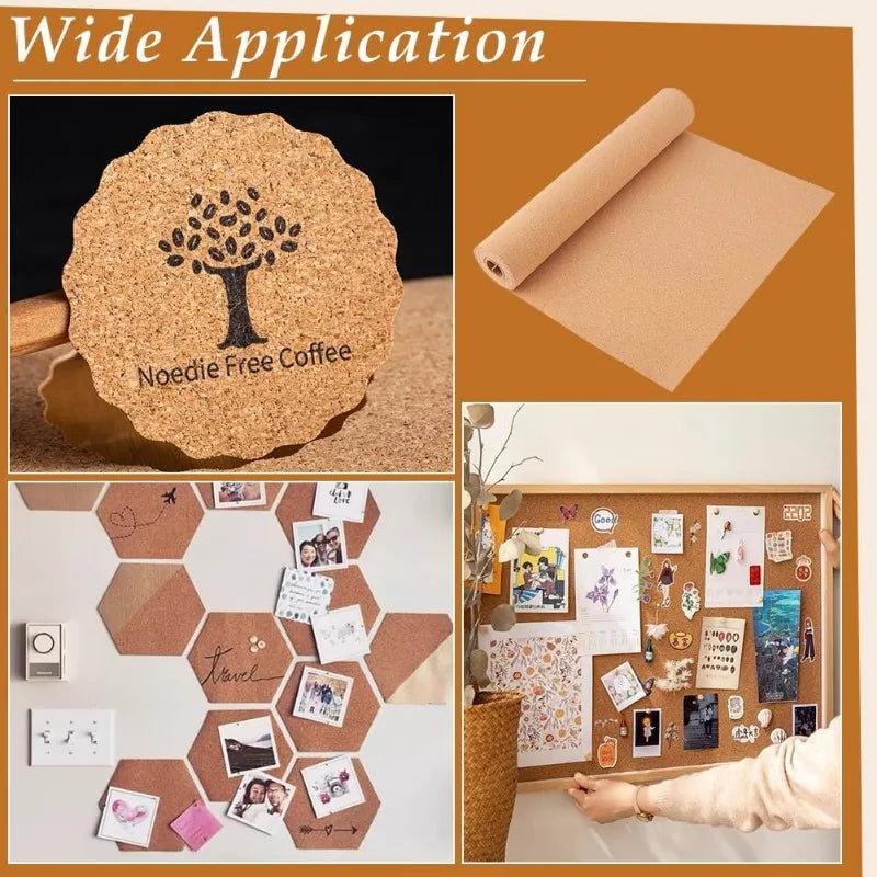 Korkplattenrolle 1378x157cm 1mm dick rechteckiges natürliches Korkstück