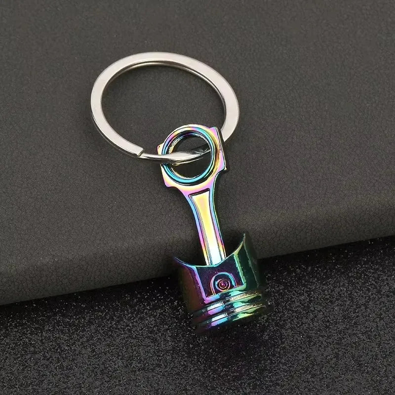 Robuster Edelstahl Schlüsselanhänger im Autoteile-Design – Perfektes Männergeschenk