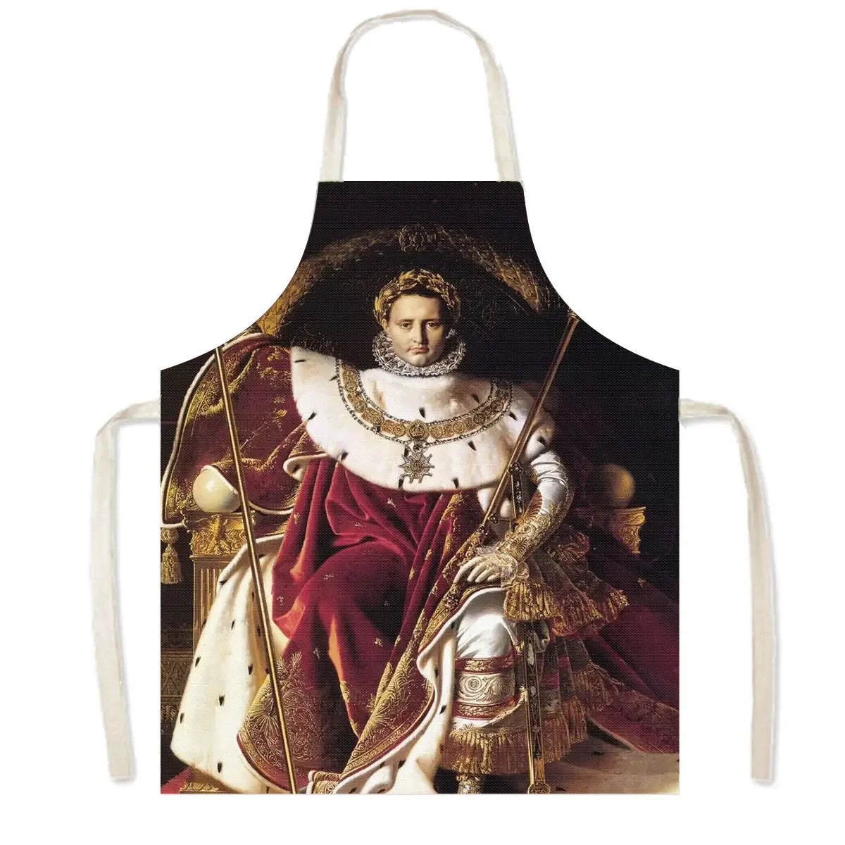Napoleon Bonaparte Porträt Leinenschürze für Küche - Hausreinigung