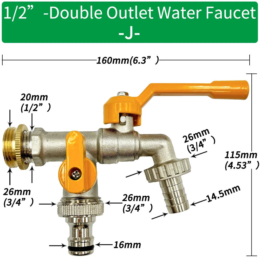 Metall-Gartenschlauch Adapter für Wasserhähne 1/2 Zoll Anschluss - Yabubest - Home & More