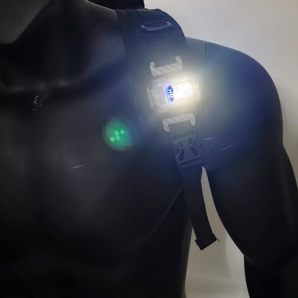 Taktische Taschenlampe EDC Tragbare Mini Licht Für Rucksackgurt