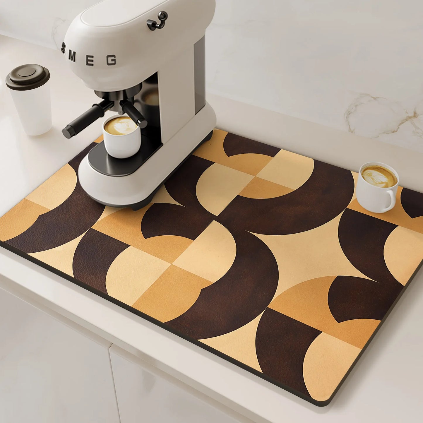 Schnelltrocknende Abtropfmatte aus Kieselalgen Schlamm für die Küche