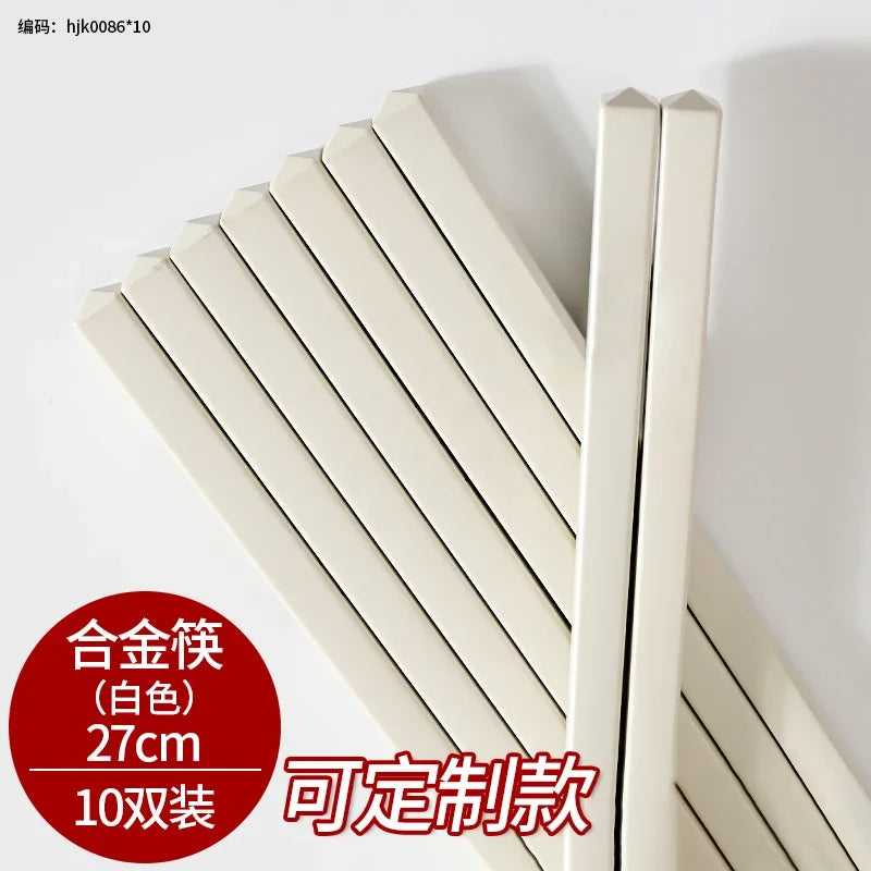 Extra Lange 27cm Essstäbchen aus Metall Legierung Rutschfest für Küche