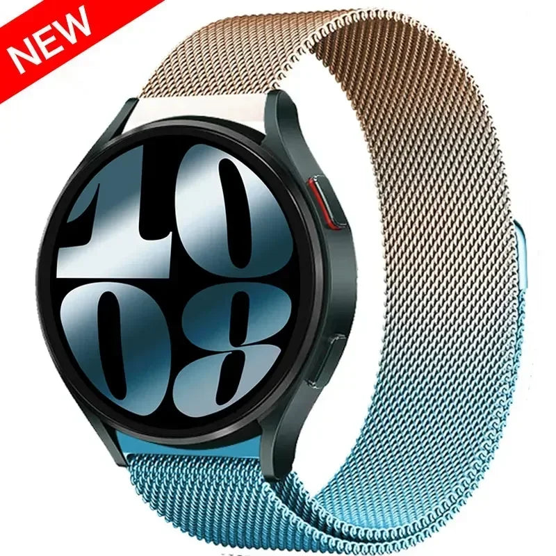 Elegantes 20/22mm Milanese Loop Magnetarmband aus Edelstahl – Unisex - Verstellbar