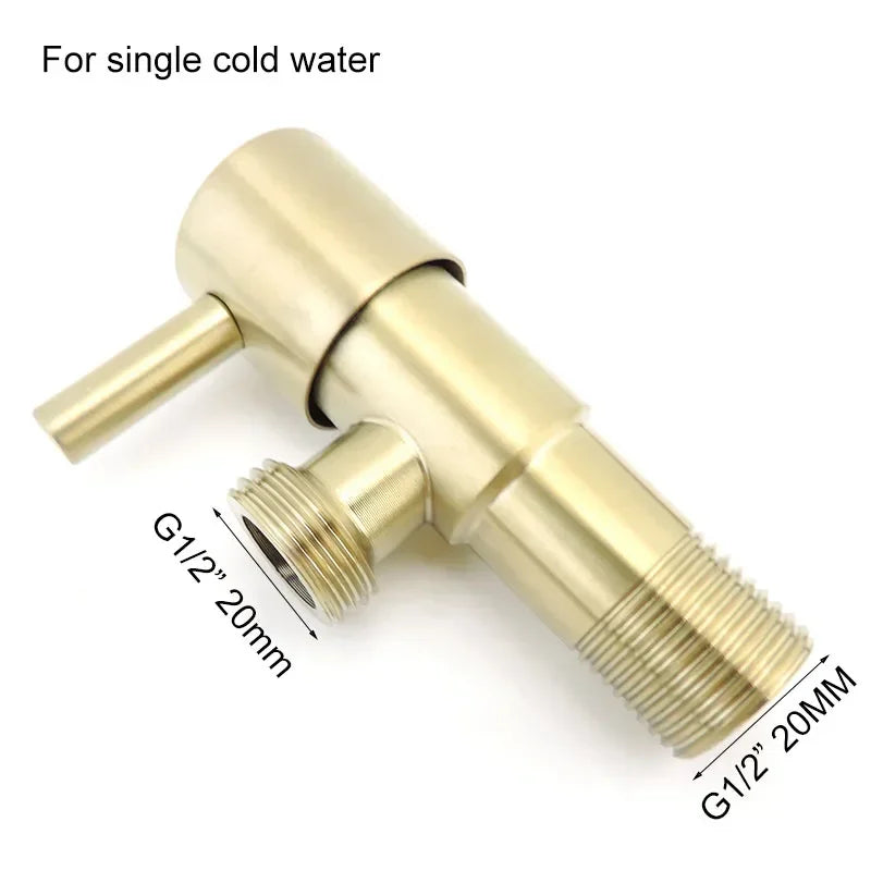 Schwarzes WC Dreieckventil aus 304 Edelstahl – langlebig - präzise 1/2 Zoll