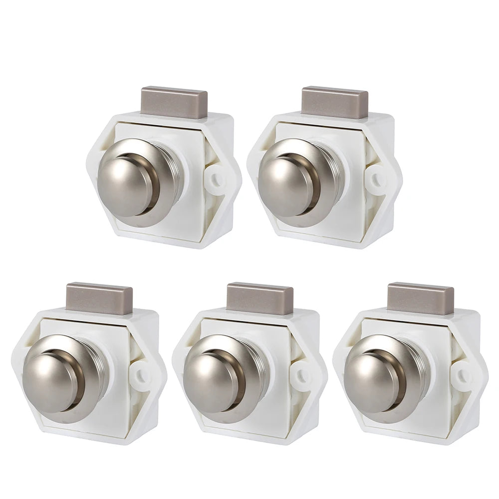 Set aus 5 Push Lock Riegeln 20mm für Camper und Möbel