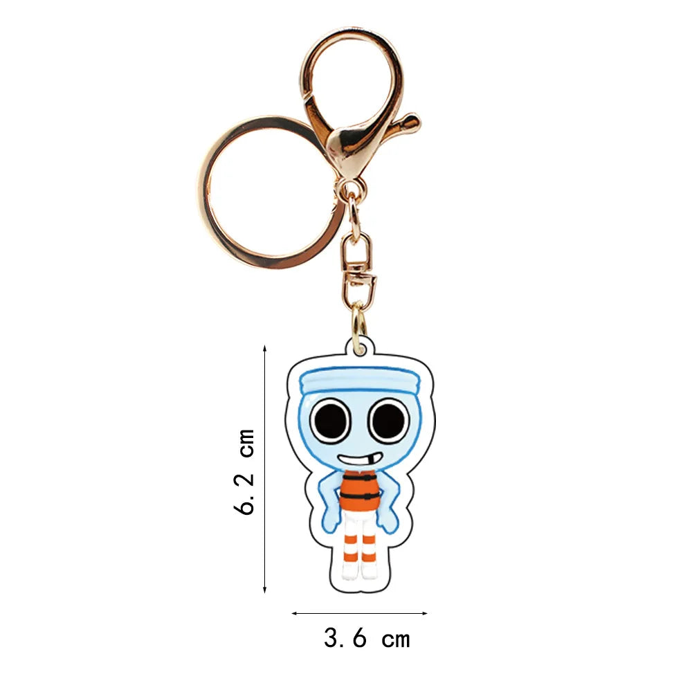 Acryl Schlüsselanhänger 6 cm mit antik goldener Eisenlegierung Unisex