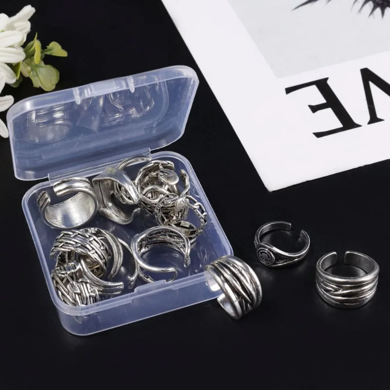 Durchsichtige quadratische Kunststoff-Aufbewahrungsboxen für Schmuck 1-20 Stück