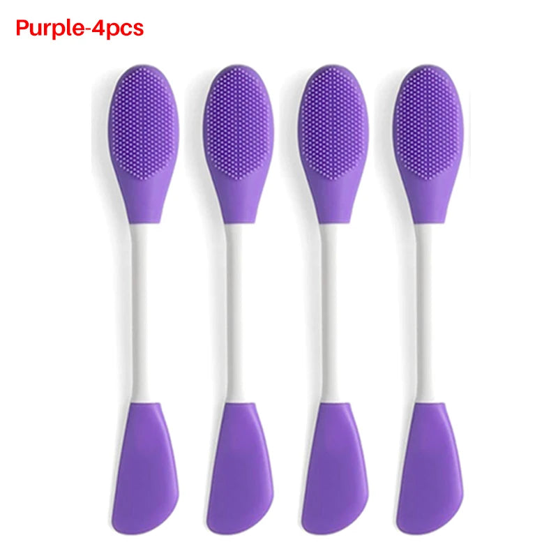Gesicht Pinsel Set Silikon Applikator Lotion Spachtel Peeling Brush