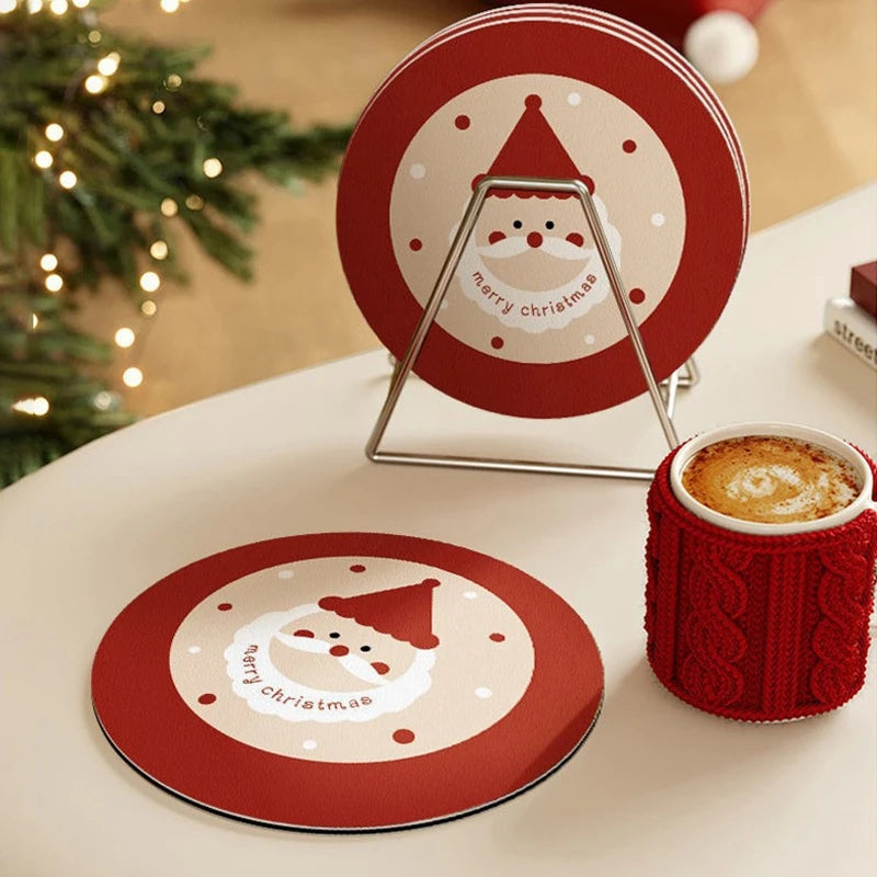 Runder Wärmeisolierender Untersetzer Weihnachten Design für Esstisch