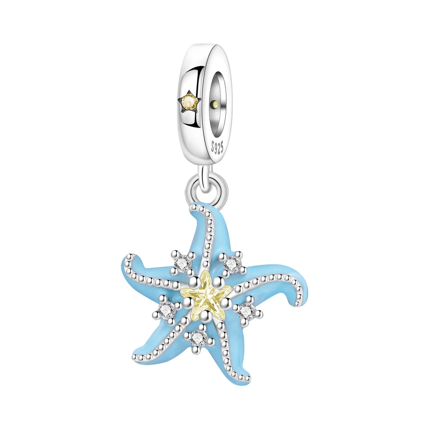 925 Sterling Silber Muschel Seestern Anhänger für Armband