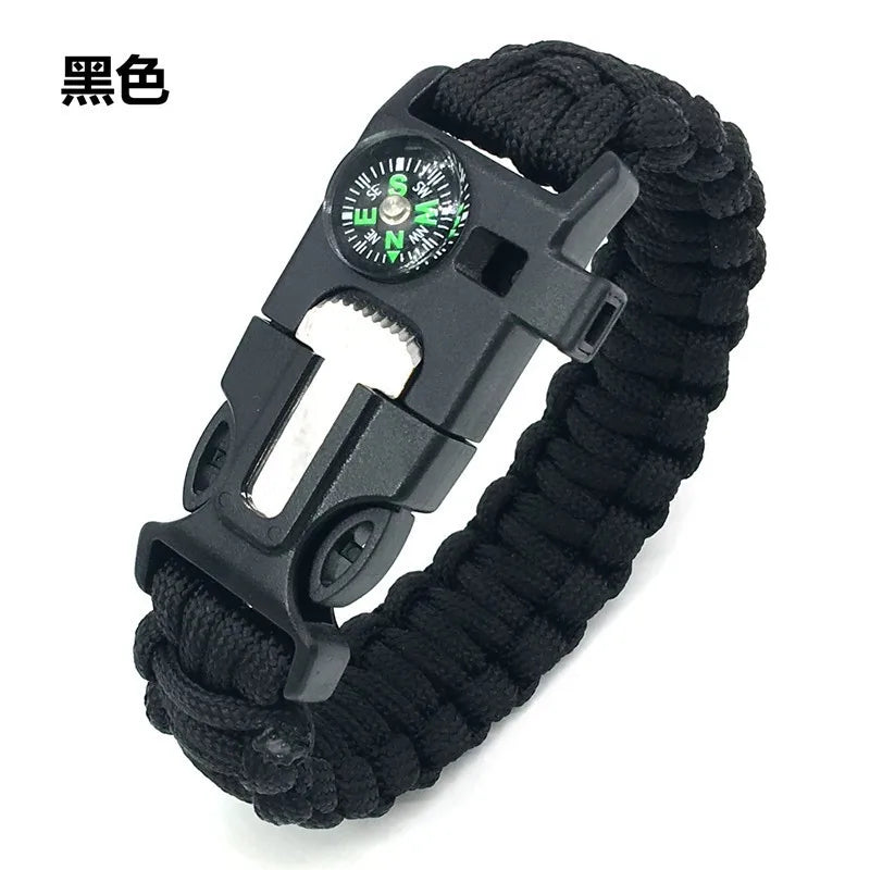 Multifunktionales Survival Armband mit Kompass und Pfeife