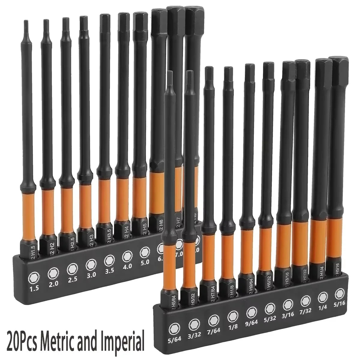 10/20-tlg Impact Hex Schraubendreher Set Magnetisch S2 Stahl Adapter