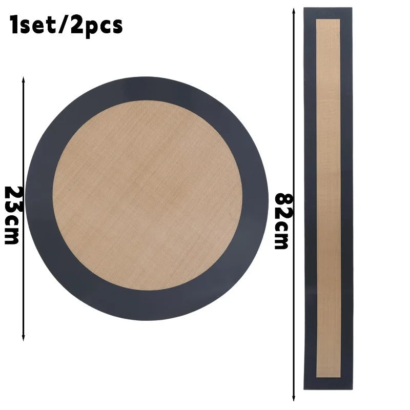 Runde Silikon-Backmatte Antihaft für Ofen und Luftfritteuse 23cm