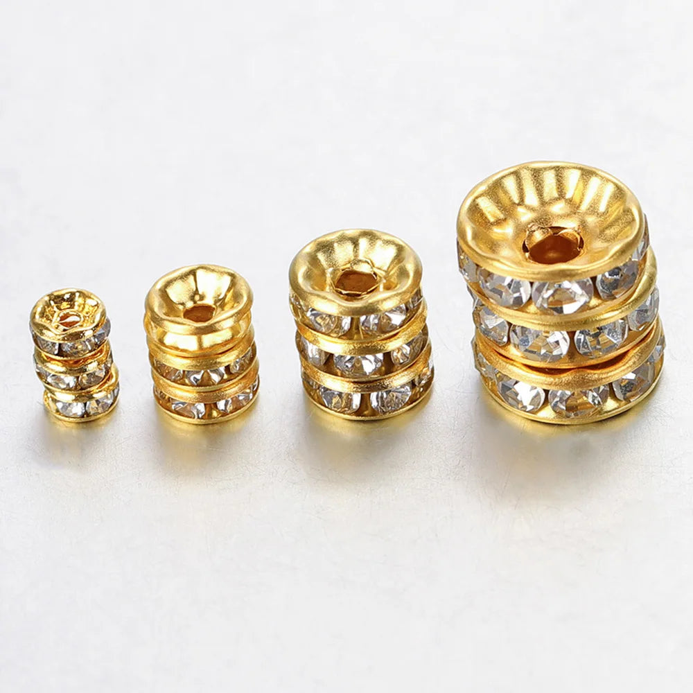 100 Strass-Abstandsperlen für DIY-Schmuck, 4–10 mm-Yabubest - Home & More