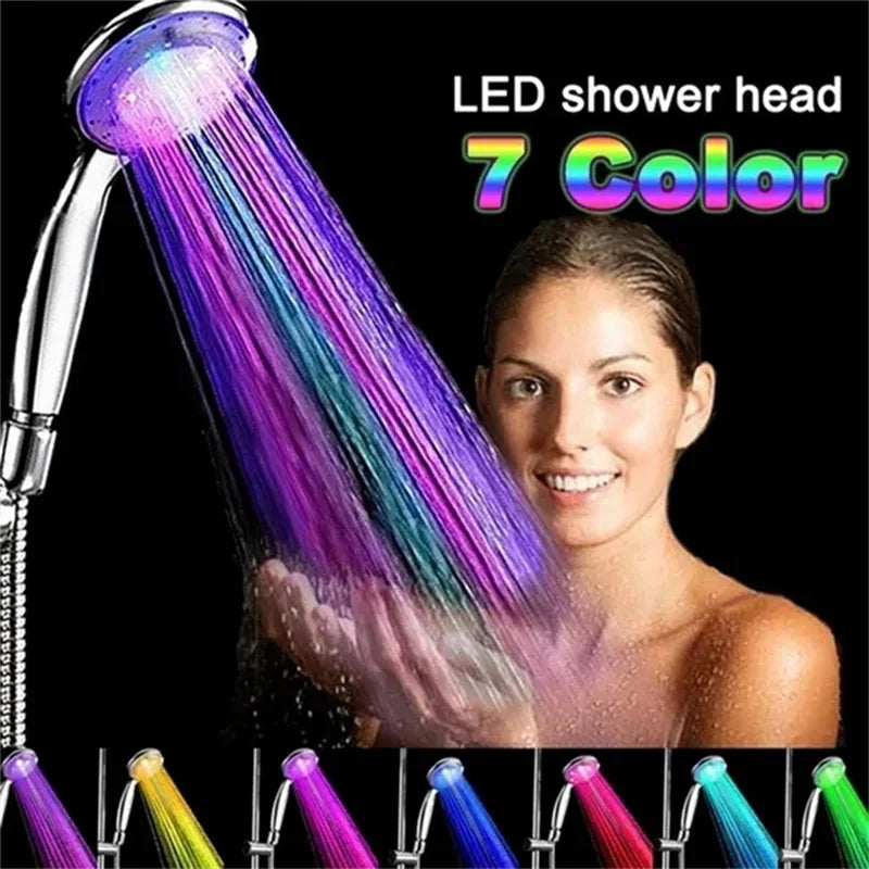 LED Duschkopf 7 Farben Regenbrause Wassersparend Einfach Montierbar