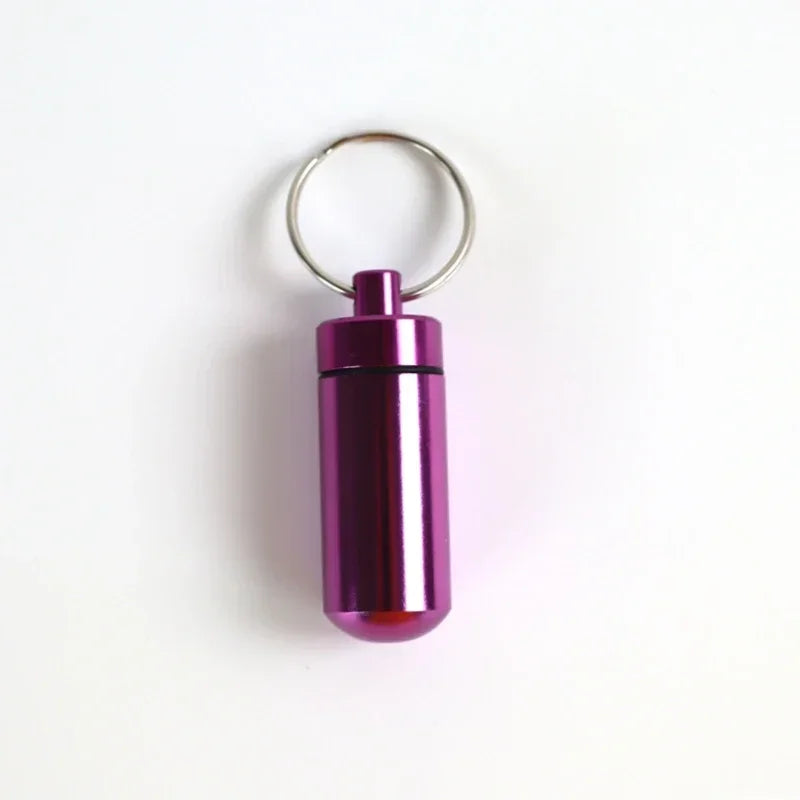 Wasserdichte Mini-Pillendose aus Aluminium kompakt und tragbar