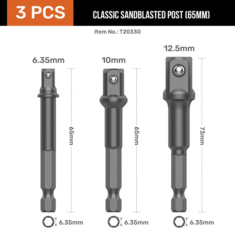 Hi-Spec Schlagschrauber Adapter Set mit Halterung für Ratschenschlüssel-Yabubest - Home & More