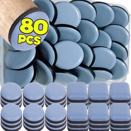 4-80x Selbstklebende Möbelgleiter Bodenschutz Stuhl Tisch Pads Rund/Eckig