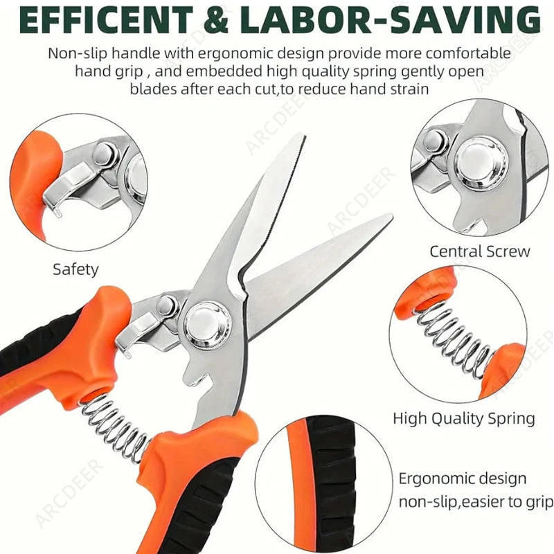 Praezisions Gartenschere fuer Blumen Kraeuter und kleine Zweige